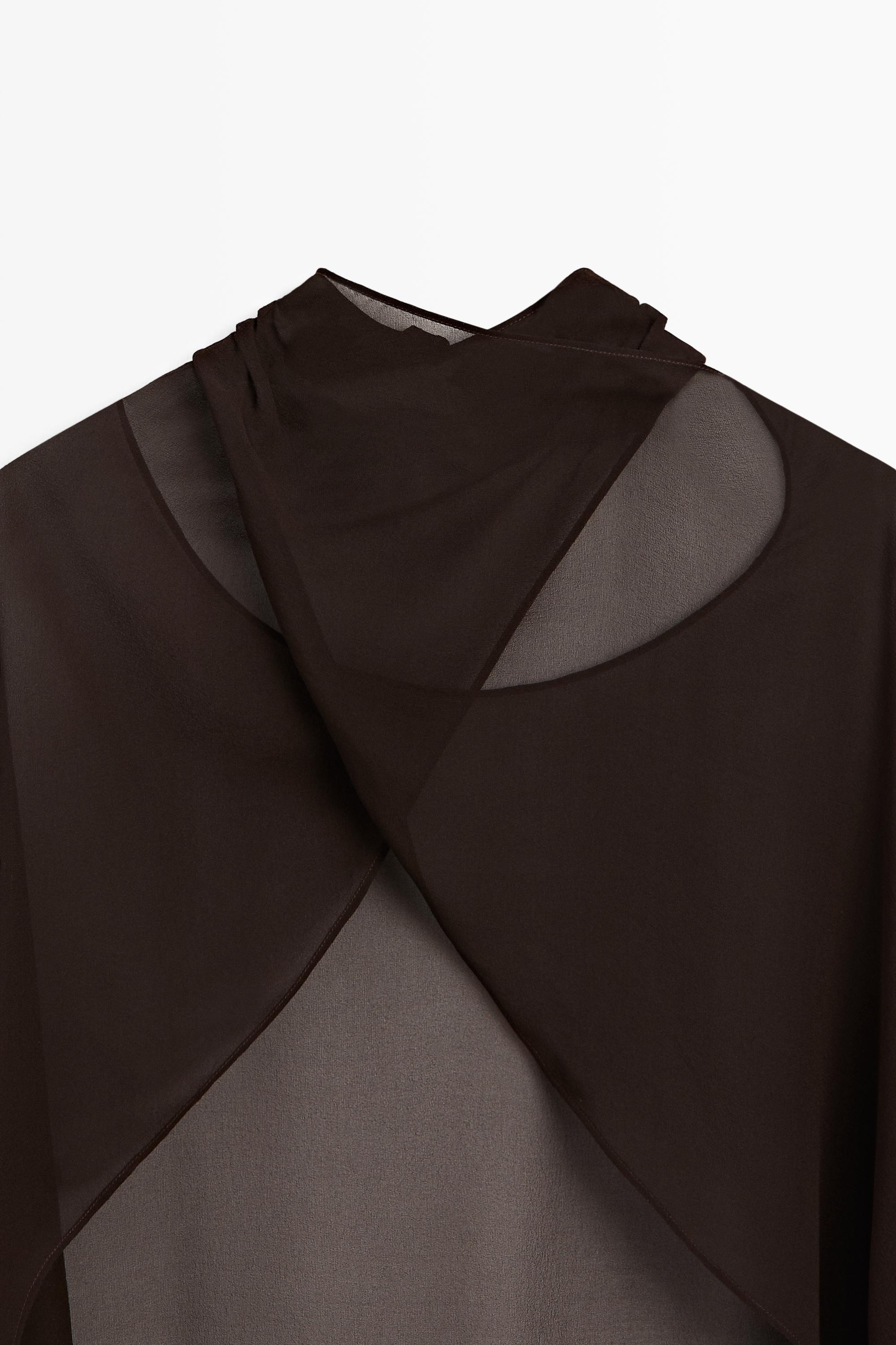 Cape croisée 100% soie de mûrier